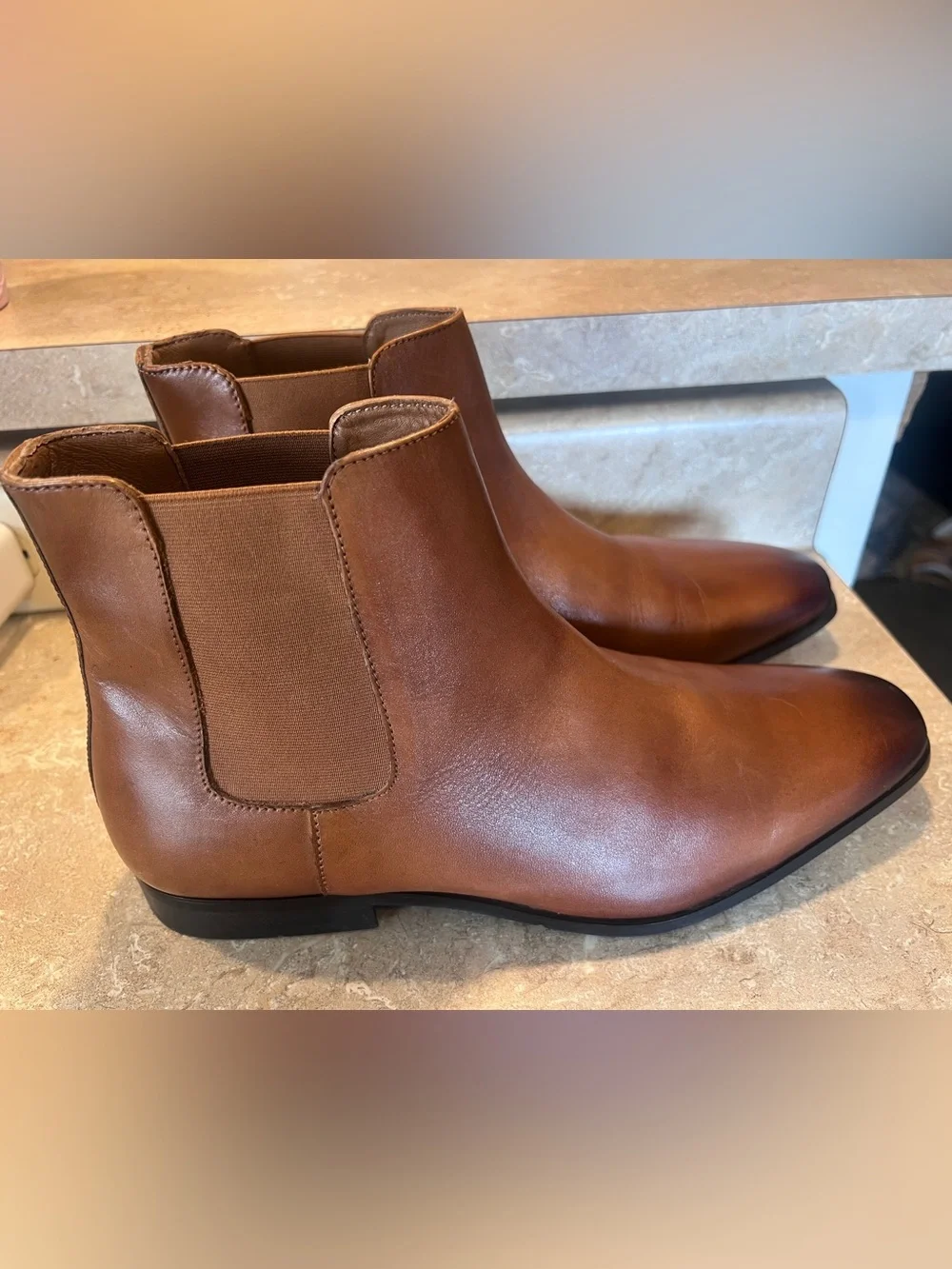 Men's Express Chelsea Ankle Boots in Brown Leather